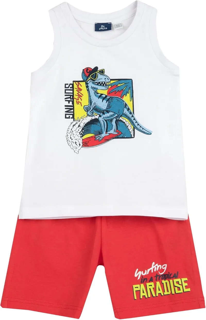 Chicco ▫️ Roupa Casual e Prática 261 Top e calções Tangle para meninos