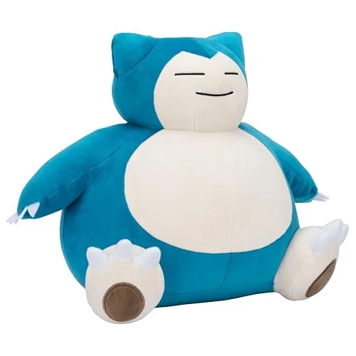Pokémon ▫️ Peluche Snorlax - Peluche macio de 30 cm com detalhes autênticos 5