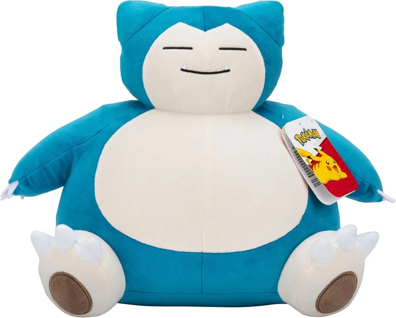 Pokémon ▫️ Peluche Snorlax - Peluche macio de 30 cm com detalhes autênticos