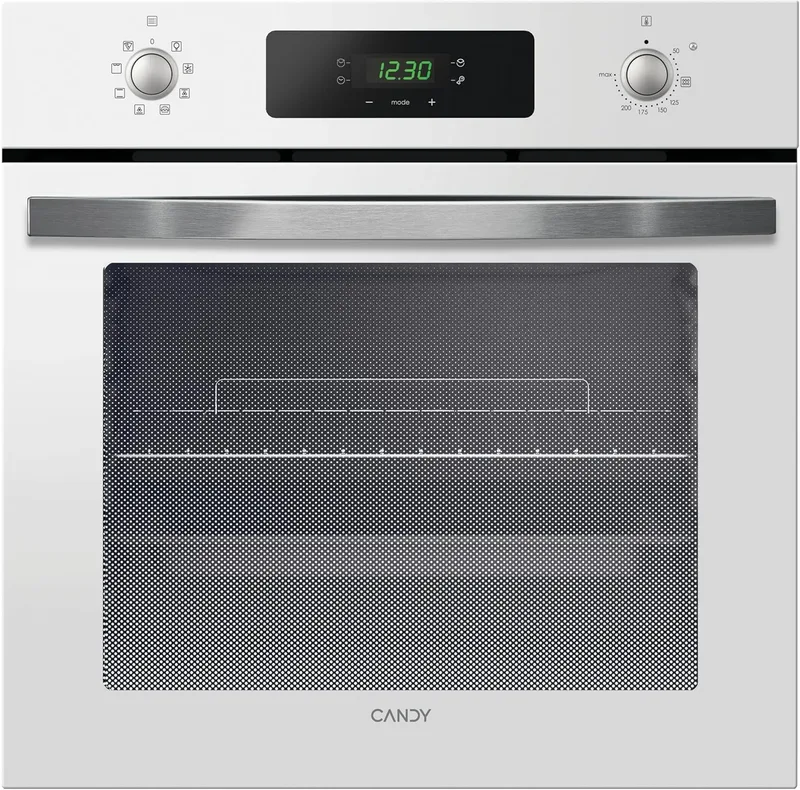 CANDY ▫️ Idea F IDC B605 L, forno multifunções, 65L, 2400W, 1 tabuleiro e 2 grelhas, ventoinha radial, 9 funções, temporizador, ecrã tátil, porta de vidro duplo amovível, branco
