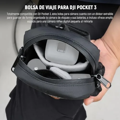 NEEWER ▫️ Mala tipo sling para câmara resistente à água, leve e compacta, ideal para viagens e para fotógrafos, compatível com o DJI Osmo Pocket 4 e 3, iPhone, DSLR e pequenos acessórios fotográficos sem espelho, PB13 2