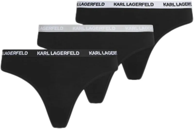 KARL LAGERFELD ▫️ Tanga com logótipo para mulher (conjunto de 3)