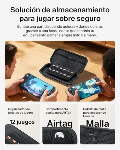 Belkin ▫️ Mala de viagem Gaming com bolso para AirTag e Nintendo Switch 2, cor carvão 5