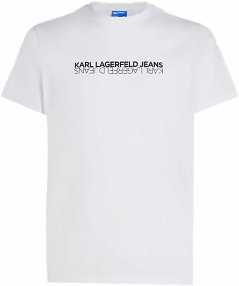 KARL LAGERFELD JEANS ▫️ Homem, T-shirt de manga curta Slim Reflection, T-shirt de corte justo para homem
