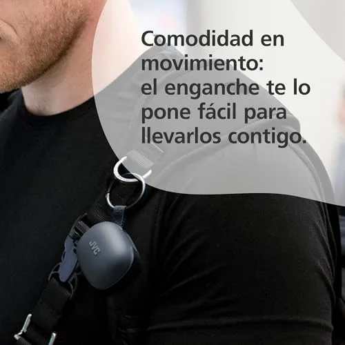 JVC ▫️ Auscultadores Bluetooth True Wireless Gumy Premium com cancelamento de ruído, Bluetooth 5.4, modo ambiente, baixa latência, 26 horas de autonomia, estojo translúcido com USB-C, preto-oliva - HA-A23T-B 3