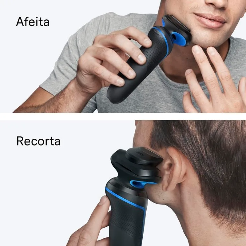Braun ▫️ Series 5 Máquina de barbear elétrica para homem, 52-B7200CC, azul 5