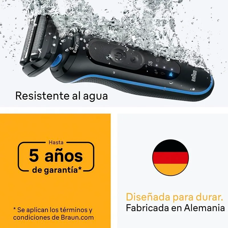 Braun ▫️ Series 5 Máquina de barbear elétrica para homem, 52-B7200CC, azul 6
