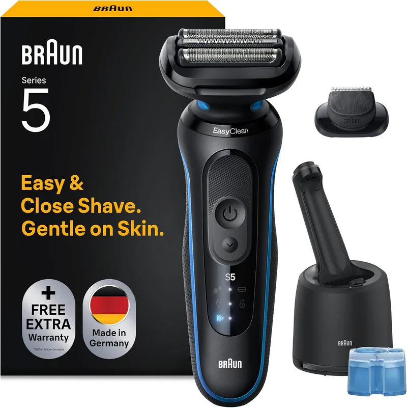 Braun ▫️ Series 5 Máquina de barbear elétrica para homem, 52-B7200CC, azul