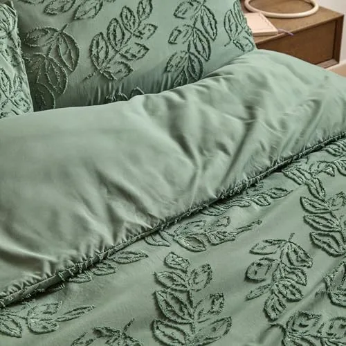 furn. ▫️ Conjunto de capa de edredão Duvet Day Seville Leaf (Verde - Casal) 2
