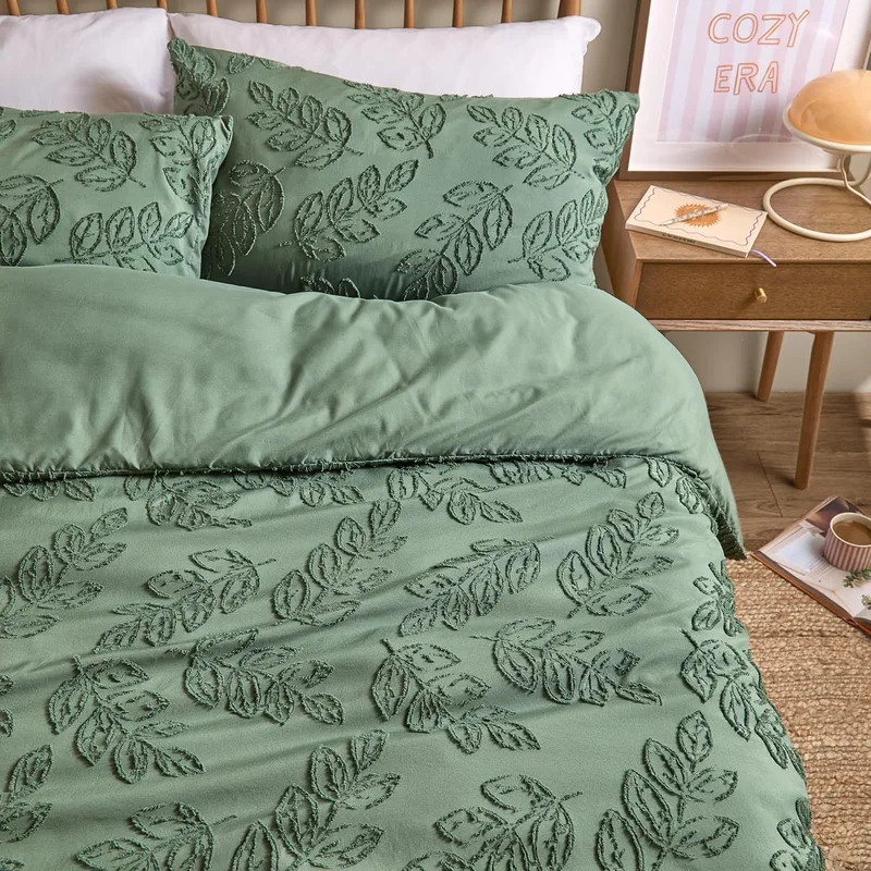 furn. ▫️ Conjunto de capa de edredão Duvet Day Seville Leaf (Verde - Casal)