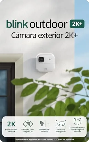 Blink ▫️ Câmara exterior 2K+ (última geração) — câmara de segurança inteligente sem fios, resolução de vídeo 2K, módulo de sincronização básico incluído: sistema de 4 câmaras, Branco 2