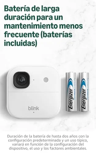Blink ▫️ Câmara exterior 2K+ (última geração) — câmara de segurança inteligente sem fios, resolução de vídeo 2K, módulo de sincronização básico incluído: sistema de 4 câmaras, Branco 8