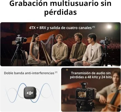 DJI ▫️ Mic 3 (2 TX + 1 RX + Estojo de Carregamento), microfone sem fios 3