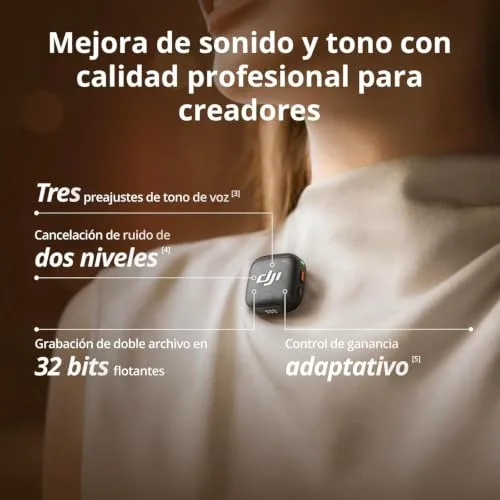 DJI ▫️ Mic 3 (2 TX + 1 RX + Estojo de Carregamento), microfone sem fios 4