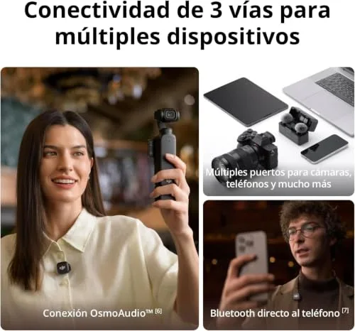 DJI ▫️ Mic 3 (2 TX + 1 RX + Estojo de Carregamento), microfone sem fios 6