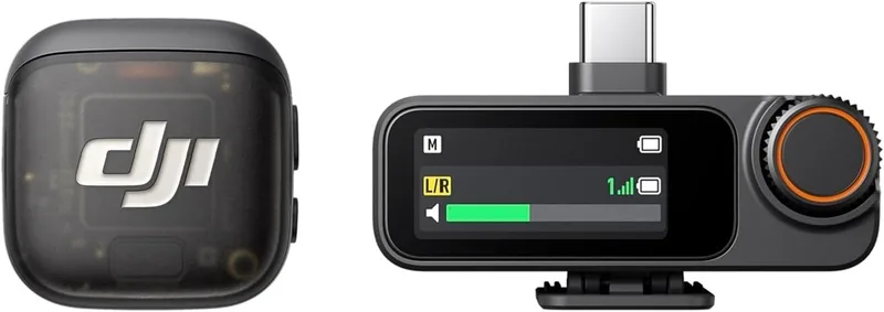 DJI ▫️ Mic 3 (1 TX + 1 RX), microfone de lapela sem fios para iPhone/câmara/Android, ultraleve, autonomia prolongada e carregamento rápido, transmissão até 400 m