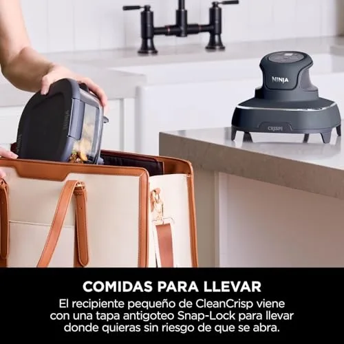 Ninja ▫️ CRISPi, Fritadeira de Ar Quente Portátil, 3,8 L, Cinzenta, FN101EUGY 6