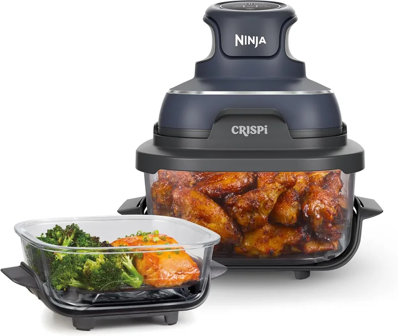 Ninja ▫️ CRISPi, Fritadeira de Ar Quente Portátil, 3,8 L, Cinzenta, FN101EUGY