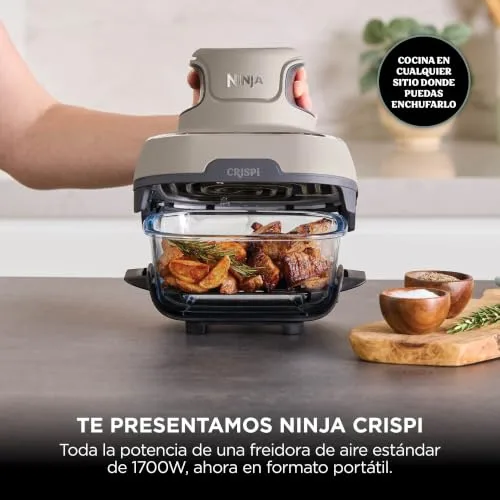 Ninja ▫️ CRISPi, Fritadeira de Ar Quente Portátil 4 em 1, 3,8 L, Pedra 4