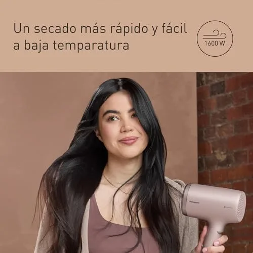Panasonic ▫️ EH-NA7M-P825 Nanoe Secador de cabelo para um cabelo brilhante, design dobrável, secagem rápida, bocal concentrador, 1600 W, rosa 4