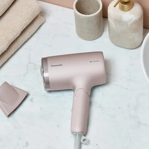 Panasonic ▫️ EH-NA7M-P825 Nanoe Secador de cabelo para um cabelo brilhante, design dobrável, secagem rápida, bocal concentrador, 1600 W, rosa 7