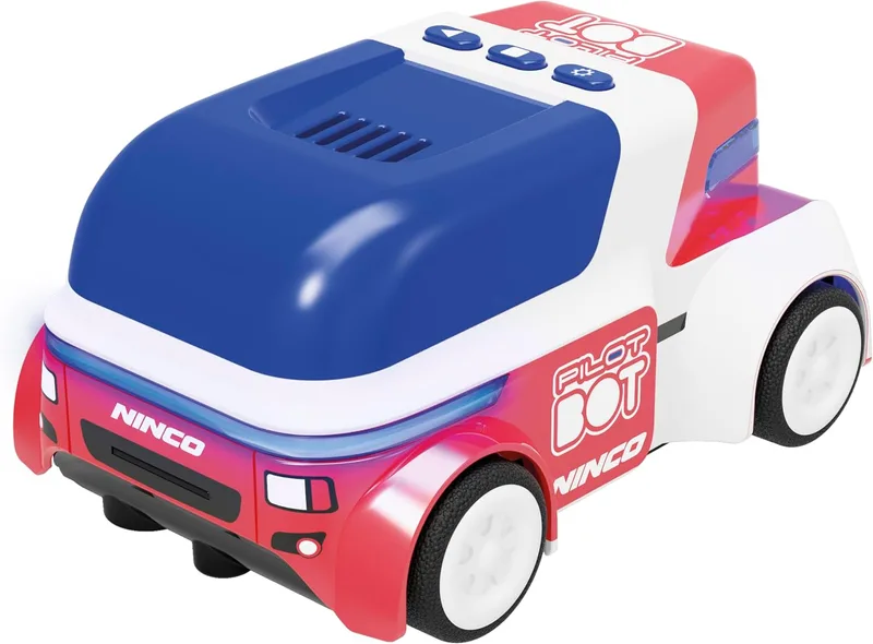 Ninco ▫️ Carro-robô programável através de cartões coloridos | Segue a linha marcada | Carro com controlo remoto | Com luzes e som | A partir dos 6 anos (NT10061)