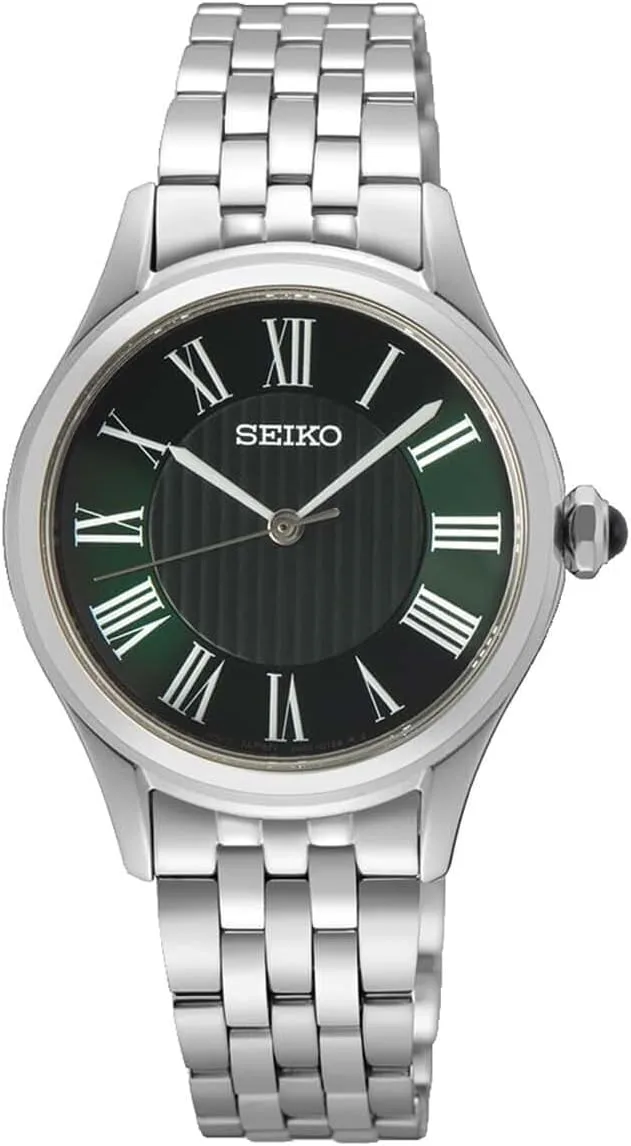 Seiko ▫️ Relógio de Quartzo Analógico para Mulher com Bracelete em Aço Inoxidável SUR611P1