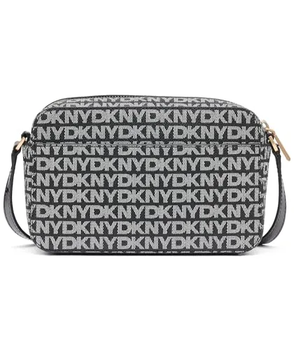 DKNY ▫️ Mala para máquina fotográfica Avril para mulher, logótipo preto e preta 3