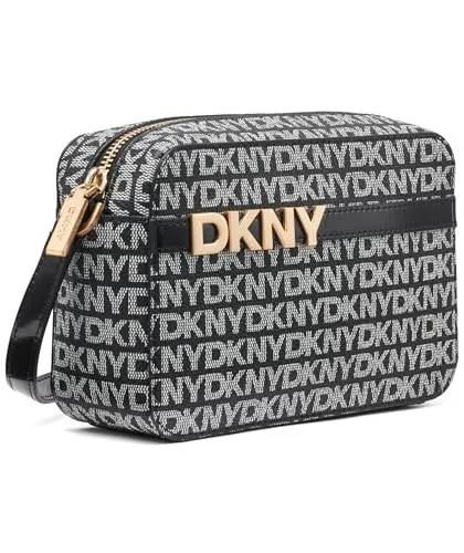 DKNY ▫️ Mala para máquina fotográfica Avril para mulher, logótipo preto e preta 5