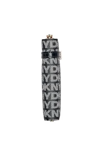 DKNY ▫️ Carteira Avril Small Zip Alrededor para Mulher, com logótipo em preto e preto, tamanho pequeno 3