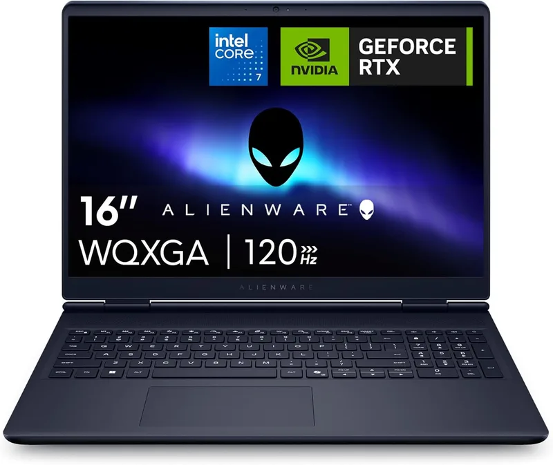 Alienware ▫️ Portátil de jogos 16 Aurora AC16250 de 16" WQXGA 120 Hz, sRGB 100%, i7 240H Gen 2, NVIDIA RTX 5060, 16 GB de RAM, SSD de 1 TB, 3 meses de Game Pass, Windows 11 Home, teclado QWERTY espanhol, 1 ano Care