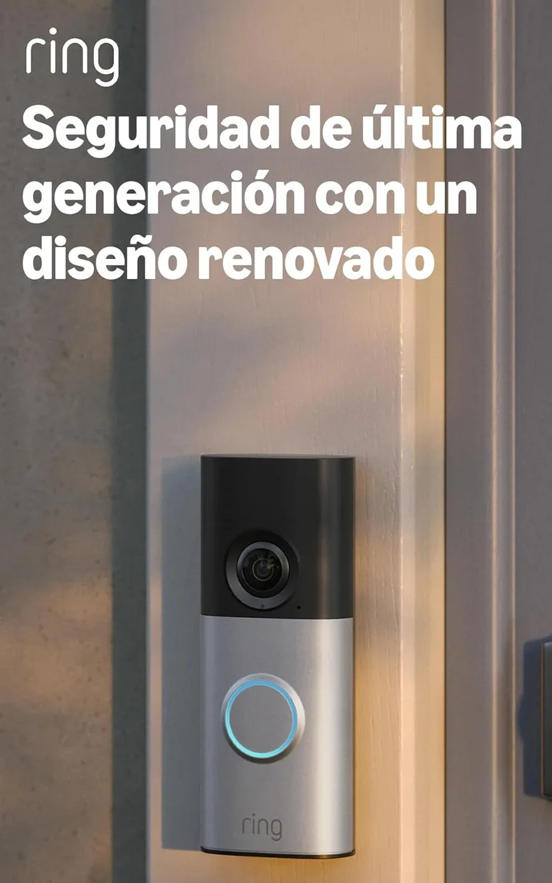 Visite a Loja Ring ▫️ Ring Videotimbre Wired Video Doorbell Plus (Campainha de vídeo com fios Plus, última geração) | Adaptador de ficha | Instalação "faça você mesmo" | Retina 2K | Assinatura Ring experimental gratuita de 30 dias