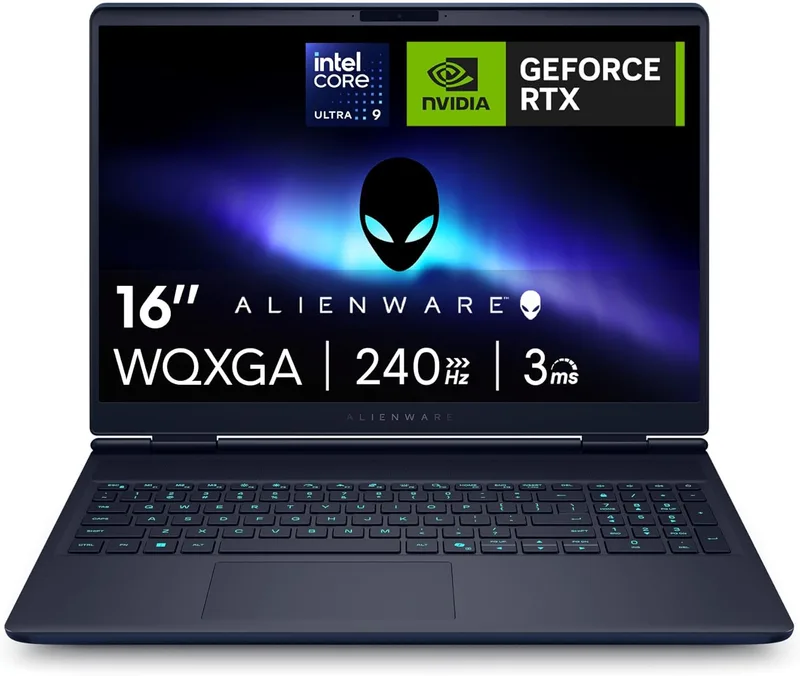 Alienware ▫️ 16x Aurora Gaming Laptop AC16251 16" WQXGA 240Hz G-Sync, Intel Core Ultra 9 275HX Série 2, Nvidia Geforce RTX 5070, 32GB RAM, 1TB SSD, Windows 11 Home, AlienFX RGB QWERTY Keyboard Espanhol