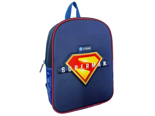 CYPBRANDS ▫️ Superman, Mochila infantil, Mochila escolar, Medidas: 30 cm, Material escolar, Mochila, Cor: azul, Produto oficial 2