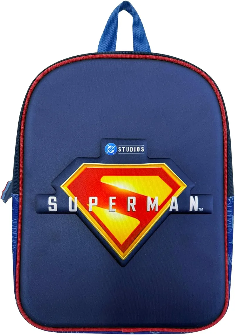 CYPBRANDS ▫️ Superman, Mochila infantil, Mochila escolar, Medidas: 30 cm, Material escolar, Mochila, Cor: azul, Produto oficial