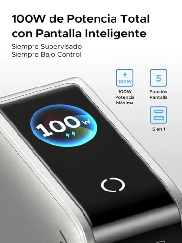 UGREEN ▫️ Nexode Pro Carregador USB-C de 100 W com carregamento rápido e ecrã TFT 2