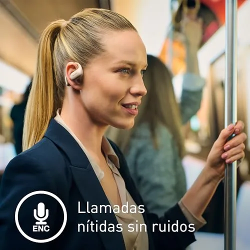 Panasonic ▫️ RB-F10DE-C Auscultadores sem fios de ouvido aberto para desporto, corrida e fitness, com microfone ENC, 25 horas de reprodução, Bluetooth 5.4, IPX4, controlos táteis, bege 3