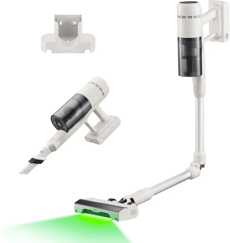 roborock ▫️ Aspirador sem fio H60, potência de sucção de 115 AW, autonomia de 60 minutos, tubo flexível de 90°, LED de deteção de pó, escova anti-emaranhamento para tapetes, pisos e pêlo de animais de estimação