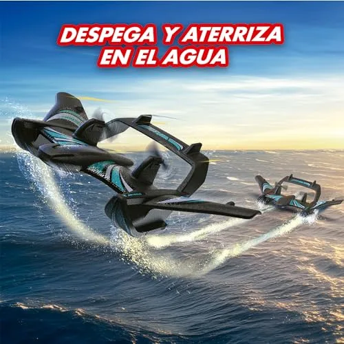 Bizak ▫️ Aqua Wingz – Avião RC com luzes LED, descolagem na água ou em terra, espuma EPP resistente, a partir dos 10 anos, (62004498) 3