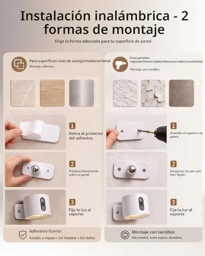 LuminexDesigns ▫️ Candeeiros de parede LED RGB recarregáveis com comando à distância 4