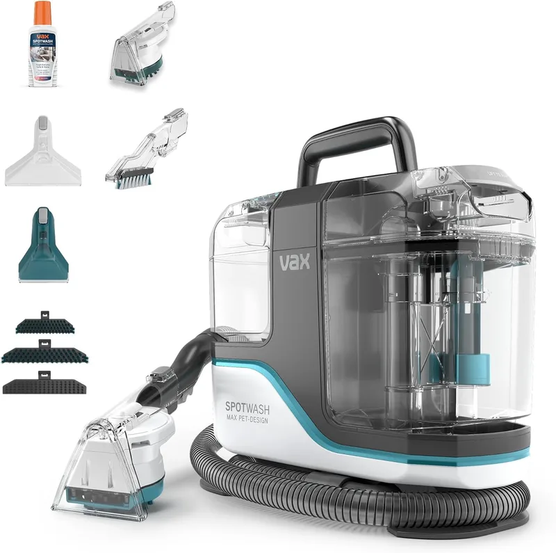Vax ▫️ Limpador e removedor de manchas SpotWash Max Pet-Design, potente removedor de manchas para tapetes e estofos com tecnologia SpinScrub, depósito XL, limpeza profunda para animais de estimação e sofás