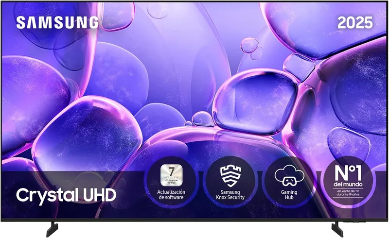 Samsung ▫️ TV 65 polegadas Crystal UHD U8075F 4K Smart TV, cores fantásticas com Crystal Processor 4K, ouvir todos os altifalantes com Q-Symphony, segurança Knox protegida de dados e centro de jogos