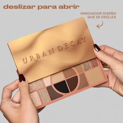 URBAN DECAY ▫️ Naked Shaped Warm, paleta de sombras de olhos neutras, 14 tons multifuncionais para looks versáteis com acabamentos cremosos, mate e brilhantes 3