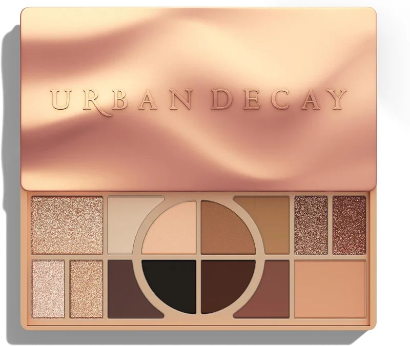 URBAN DECAY ▫️ Naked Shaped Warm, paleta de sombras de olhos neutras, 14 tons multifuncionais para looks versáteis com acabamentos cremosos, mate e brilhantes