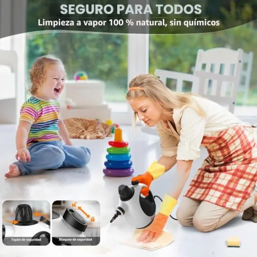 GalhanEhe ▫️ Vaporeta para limpeza doméstica e 14 acessórios, 1050 W, sem produtos químicos 2