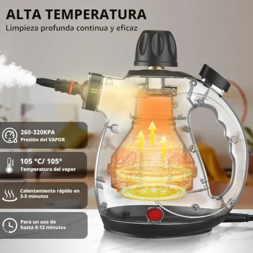 GalhanEhe ▫️ Vaporeta para limpeza doméstica e 14 acessórios, 1050 W, sem produtos químicos 3