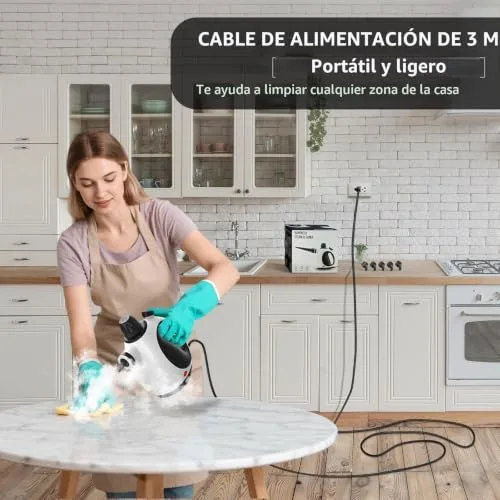 GalhanEhe ▫️ Vaporeta para limpeza doméstica e 14 acessórios, 1050 W, sem produtos químicos 6