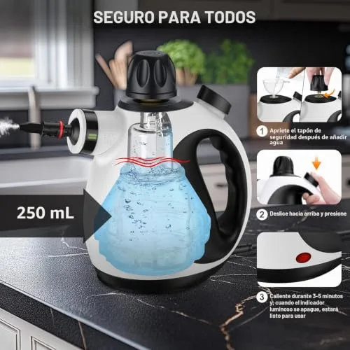 GalhanEhe ▫️ Vaporeta para limpeza doméstica e 14 acessórios, 1050 W, sem produtos químicos 7