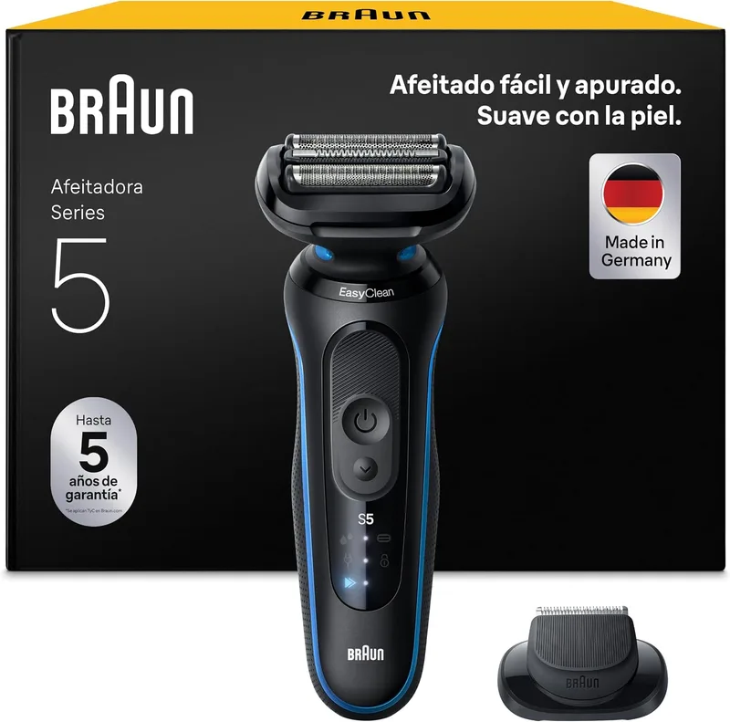 Braun ▫️ Series 5 Máquina de barbear elétrica para homem, 52-B1200SI, azul