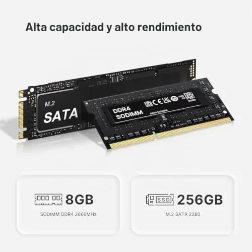 origimagic ▫️ C4 Air Mini PC para jogos leves com Ryzen 5 3500U (superior ao N150, até 3,7 GHz), 8 GB DDR4/256 GB SSD, mini-computador com suporte para três ecrãs/pré-instalado com Windows 11 Pro/Wi-Fi 5/Bluetooth 5.0/Ethernet dupla, PC para escritório/jogos/uso doméstico 4
